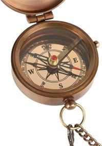 img 2 attached to 🧭 PORTHO Your Tommy Your Tubbo Dual Compass Gift Set - Unique Brass Compasses with Special Engraved Quote for Gamers - MCYT, Dream SMP, TommyInnit Fanart