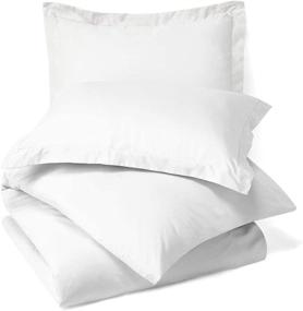 img 2 attached to 🛏️ Nestl Queen Duvet Cover Set – Elegant White Hotel Duvet Covers for Queen Size - 3 Piece Set with 2 Pillow Shams - Enhance Your Bedding with Luxurious Down Comforter Cover (Comforter Not Included)