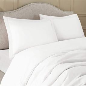 img 1 attached to 🛏️ Nestl Queen Duvet Cover Set – Elegant White Hotel Duvet Covers for Queen Size - 3 Piece Set with 2 Pillow Shams - Enhance Your Bedding with Luxurious Down Comforter Cover (Comforter Not Included)