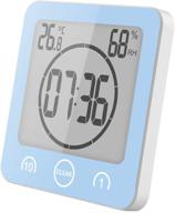 🚿 fornorm waterproof digital shower clock with alarm, temperature, humidity display and countdown timer - z-blue logo