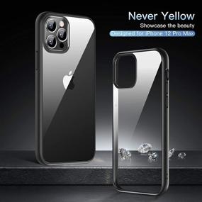 img 3 attached to 📱 CASEKOO Crystal Clear iPhone 12 Pro Max Case, Non-Yellowing, Military Grade Drop Tested, Shockproof Protective Phone Case Slim Thin Cover 5G 6.7 inch 2020, Black