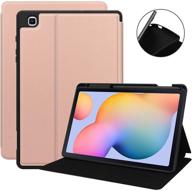 📱 kuroko galaxy tab s6 lite 10.4 sleep cover with pen holder - slim tpu backshell folio stand case with multi-viewing angles for galaxy tab s6 lite 10.4 sm-p610/p615 logo