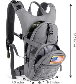 img 3 attached to 🎒 Gelindo Tactical Hydration Backpack: Lightweight Pack for Hunting, Hiking, Camping & Cycling with 2L Water Bladder