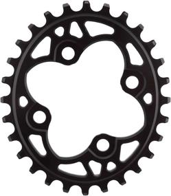 img 1 attached to 🚴 High-Performance Absoluteblack Oval 64mm Chainring, 28T, 4-Bolt, Black Finish - OV28BK