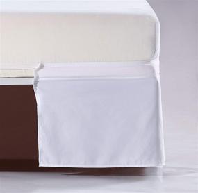 img 2 attached to 🛏️ Stylish DE MOOCCI Wrap Around Tailored Bed Skirt for a Perfect Fit