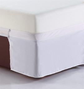 img 4 attached to 🛏️ Stylish DE MOOCCI Wrap Around Tailored Bed Skirt for a Perfect Fit