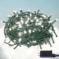 yiqu white 82ft 200 led christmas string lights outdoor/indoor (extendable green wire logo