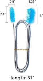 img 1 attached to 🐠 Aquarium Tube Cleaning Brushes - 2 Pack Fish Tank Pipe Cleaning Brushes - Flexible Double Ended - 61" Long - Home Kitchen Water Pipe Hose Maintenance