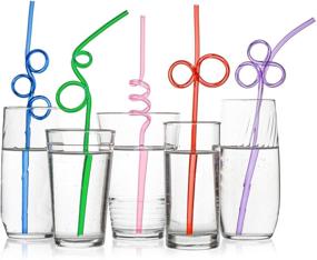 img 2 attached to Fiesta First 20 Premium Crazy Silly Loop Straws: Fun Drinking Party Favors for Adults & Kids - Assorted Colors Curly Twisty Swirly Bulk Value Pack – Recyclable & Reusable