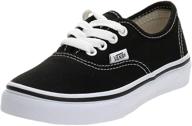 black skate vans kids authentic shoes logo