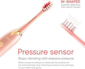 img 2 attached to 🦷 Wagner & Stern Duette Series: 2 Electric Toothbrushes with Pressure Sensor, 5 Brushing Modes, 4 Intensity Levels and Premium Travel Cases (Pink/Blue) - Top Rated Dental Care
