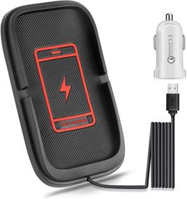 img 4 attached to Jewaytec QI Certified Wireless Car Charger with USB QC 3.0 Adapter - Compatible with iPhone 12/12 Pro/12 Mini/12 Pro Max/SE 2020/ iPhone11 Pro Max/XR and All QI Supported Devices