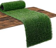 🌿 зеленый искусственный газонный бегунок 12 x 36 дюймов для свадьбы, дня рождения, банкета, вечеринки для ребенка - xlx turf декор для стола. логотип