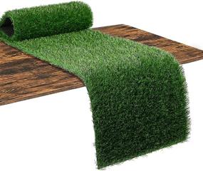 img 4 attached to 🌿 Зеленый Искусственный Газонный Бегунок 12 x 36 дюймов для свадьбы, дня рождения, банкета, вечеринки для ребенка - XLX TURF Декор для стола.