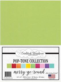 img 4 attached to Assorted 8.5 x 11 inch 100 lb Cover Cardstock- Pack of 50 Sheets from Cardstock Warehouse - Merry-Go-Round Pop-Tone Multi-pack