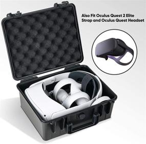 img 3 attached to SARLAR Mini Hard Carrying Case for Oculus Quest 2/ Quest: Lightweight & Portable VR Gaming Headset and Controller Accessories Protection and Travel Storage Case with Customizable Foam