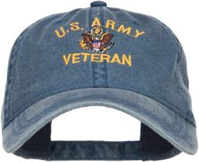 img 4 attached to US Army Veteran Military Embroidered Washed Cap - e4Hats.com