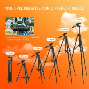 img 2 attached to 📸 53-Inch Tripod for Phone - Android & iPhone, Compatible with DSLR Cameras, GoPro & More! Includes Bluetooth Remote Control & Carry Bag - Perfect for Live Streaming, Vlogging & Photography