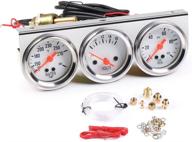 🚗 wonvon 3 in 1 car meter auto gauge: 52mm chrome triple gauge kit for oil, voltage & water logo