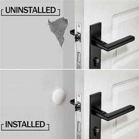 img 3 attached to 🚪 (Pack of 10) 1.57-inch Door Stopper Wall Protector | Adhesive Reusable Bumper Shield with Powerful 3M Adhesive | Quiet & Shock Absorbent Gel | Door Knob Wall Guard