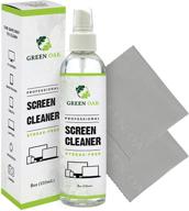 🌿 green oak screen cleaner spray - effective solution for lcd, led, tvs, laptops, tablets, monitors, phones, and more – gently cleans fingerprints, dust, and oil (8oz) logo