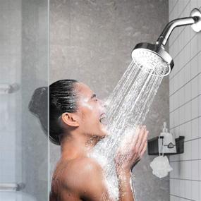 img 1 attached to 🚿 Ezelia High Pressure Shower Head with 5 Settings, Adjustable Swivel Ball Joint for Excellent Shower Experience in Low Pressure and Water Flow, Compliant with California Regulations