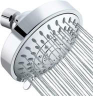 🚿 ezelia high pressure shower head with 5 settings, adjustable swivel ball joint for excellent shower experience in low pressure and water flow, compliant with california regulations logo