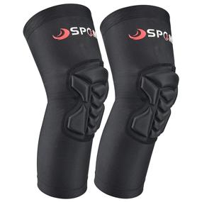 img 3 attached to SPOMAT Breathable Knee Protective Pads - Compression Leg Sleeves for Volleyball, Football, Basketball, Rollerskating - Medium Size (1 Pair)