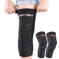 spomat breathable knee protective pads - compression leg sleeves for volleyball, football, basketball, rollerskating - medium size (1 pair) logo