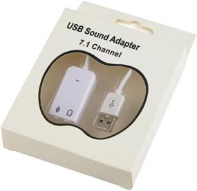 img 2 attached to 🎧 Liyu USB Audio Adapter: Driverless External Cable (2 Pack) for 3D Stereo 7.1 Channel Sound on Windows, Mac, Linux, PC, PS4 - White