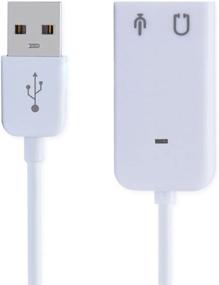 img 4 attached to 🎧 Liyu USB Audio Adapter: Driverless External Cable (2 Pack) for 3D Stereo 7.1 Channel Sound on Windows, Mac, Linux, PC, PS4 - White