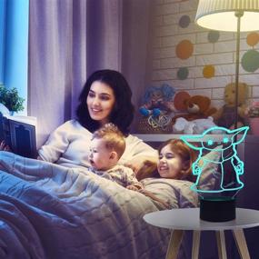 img 1 attached to 🌟 3D Night Light - Hologram Effect Led Illusion Table Lamp with 16 Color Change - Remote Control and USB Charge - Perfect Christmas Birthday Gifts for Children Kids (Boys, Girls)