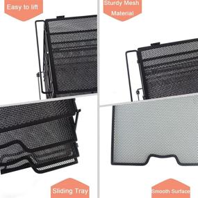 img 2 attached to 📎 ProAid 7-Tray Mesh Letter Paper Organizer with Handles and Supporting Legs - Black