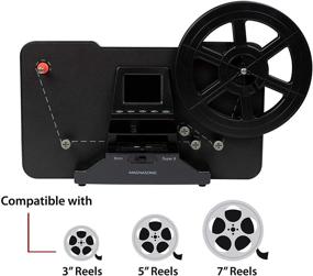 img 3 attached to 🎞️ Magnasonic Super 8/8mm Film Scanner - Convert Film to Digital Video, 2.3&#34; Display, Digitize & View 3&#34;, 5&#34;, 7&#34; Super 8/8mm Movie Reels (FS81)