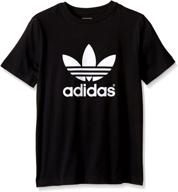 👕 одежда для активного образа жизни для мальчиков adidas originals trefoil white black: стильная и функциональная одежда логотип