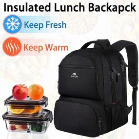 img 3 attached to Insulated Lunch Backpack for Men and Women - Cooler Lunch Box Bag