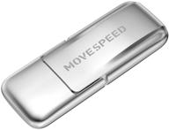 high-speed usb flash drive 128gb from movespeed - portable usb 3.0 memory stick with zinc alloy body - jump drive speed up to 100mb/s - ideal usb storage disk and zip drive logo