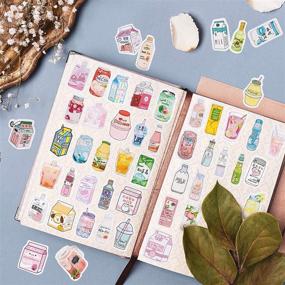 img 2 attached to 🍹 250 Pcs Kawaii Scrapbook Stickers - Cute Japanese Drink Theme | 1.6 Inch Small Size Stickers for Laptop, Notebook, Handmade Card, Journal | Set of 5 Boxes (50 Pcs Each)