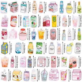 img 1 attached to 🍹 250 Pcs Kawaii Scrapbook Stickers - Cute Japanese Drink Theme | 1.6 Inch Small Size Stickers for Laptop, Notebook, Handmade Card, Journal | Set of 5 Boxes (50 Pcs Each)