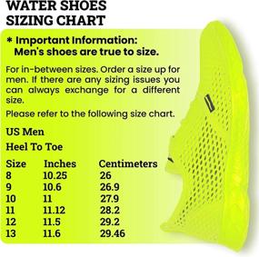 img 3 attached to Wave Runner Water Yellow Numeric_13 Men's Shoes for Athletic