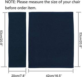 img 3 attached to 🪑 Replacement Canvas Cover for Directors Chair, Navy - Mars 2 Set, Size: 20cm X 52cm + 52cm X 41cm