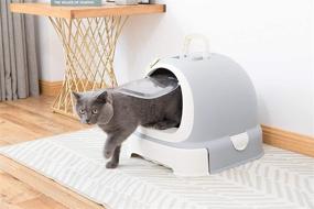 img 2 attached to 🐱 Ultimate Hooded Litter Pan with Front Entry Odor Control Door & Cat Litter Scoop