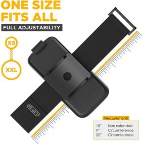 img 2 attached to 🏃 Adjustable Arm Strap Holder for Running with Sweat & Water Resistant Encased Galaxy S10 Plus Armband - Clear Phone Case Included (Samsung S10+), Ideal for Gym Workouts & Exercise