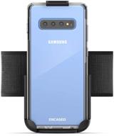 🏃 adjustable arm strap holder for running with sweat & water resistant encased galaxy s10 plus armband - clear phone case included (samsung s10+), ideal for gym workouts & exercise logo