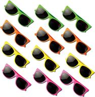 neliblu kids sunglasses: 80’s style sun glasses for beach and pool parties - carnival prizes, toys, and favors - bulk pack neon sunglasses for kids & adults (1 dozen) логотип