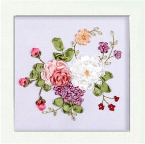 img 4 attached to Egoshop Embroidery Blooming Painting Instruction Needlework and Embroidery