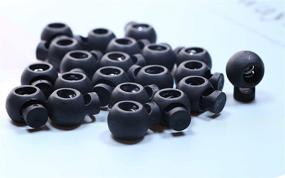 img 1 attached to 🔒 20PCS Tupalizy Plastic Round Spring Toggle Stopper Black Single Hole Cord Sliding Cord Fastener Locks for Paracord, Drawstrings, Camping, Hiking, Shoelace Replacement, Sports, Backpacks