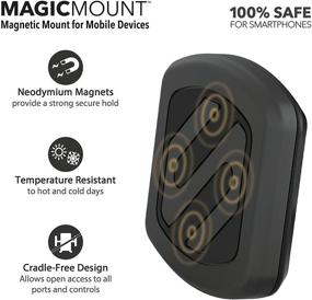 img 3 attached to 📱 SCOSCHE MAGDMB MagicMount Magnetic Mount Holder for Mobile Devices in Convenient Packaging, Black