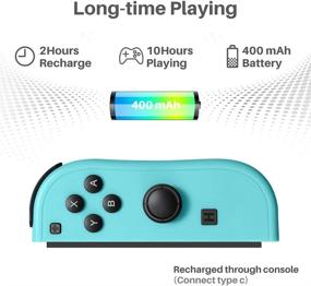 img 2 attached to 🎮 D.Gruoiza Right Switch Joypad Controller: Compatible with Nintendo Switch,Switch Joy Pad (R), Light Blue – Supports Wake-up Function