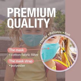 img 3 attached to Chainchilla Kids Mask: Colorful Masks for 4-10 Yrs Old | Pack of 5 Reusable Face Masks and 2 Mask Lanyards